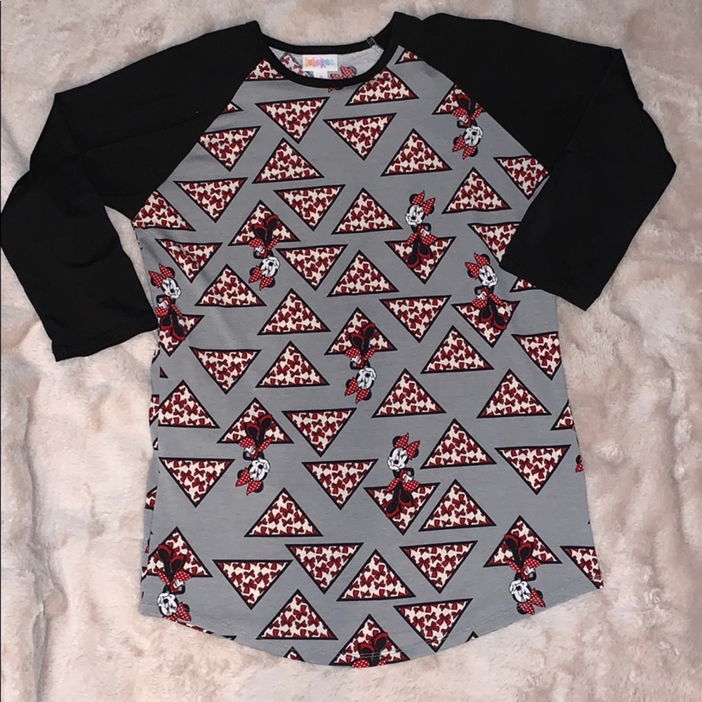 Lularoe Disney Randy Small Minnie Mouse Raglan